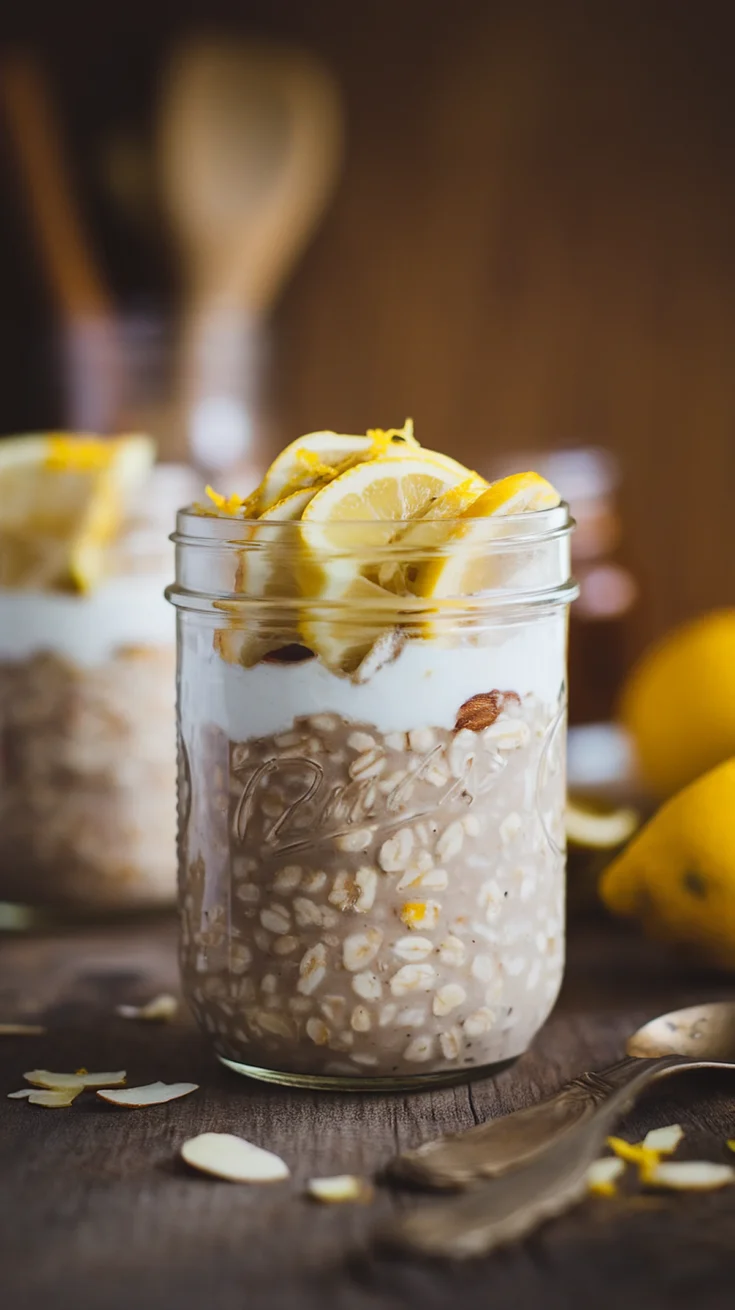 lemon cheesecake overnight oats