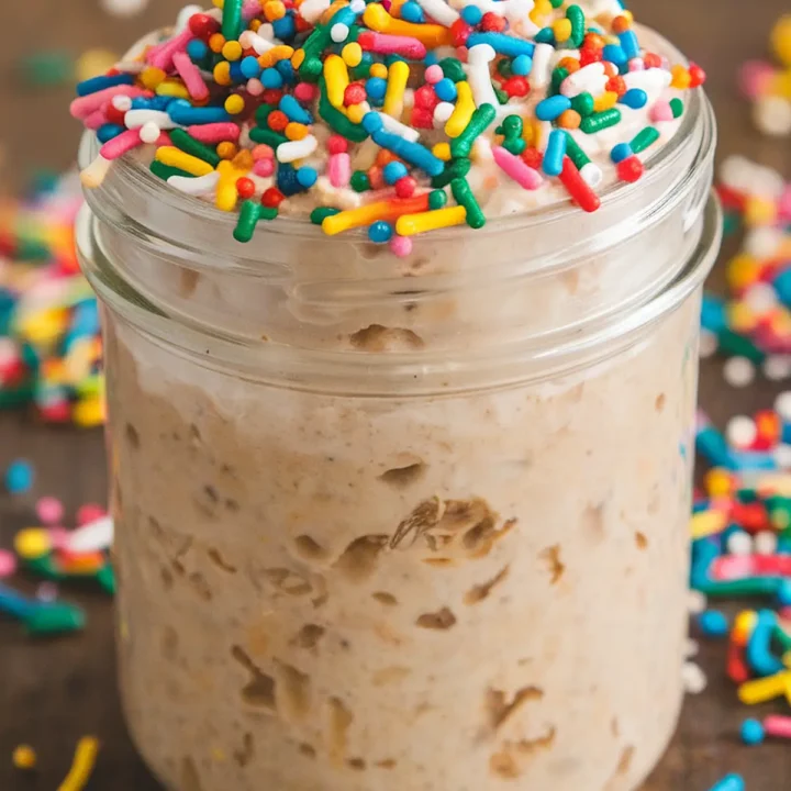 CAKE BATTER OVERNIGHT OATS RECIPE