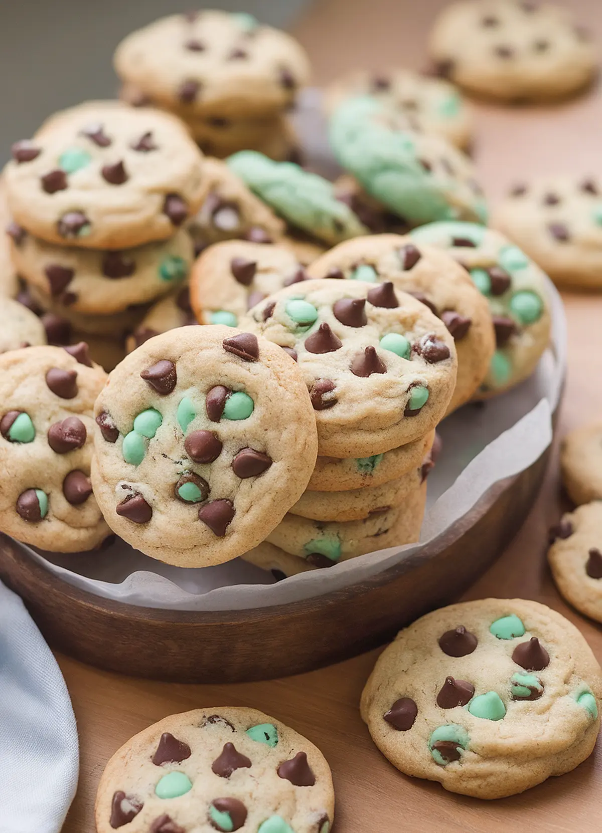 mint chocolate chip cookies