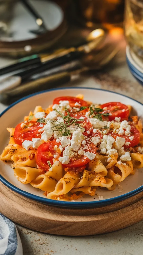 Baked tomato pasta no feta