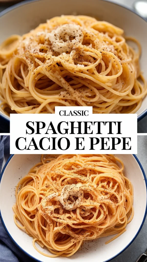 classic cacio e pepe spaghetti