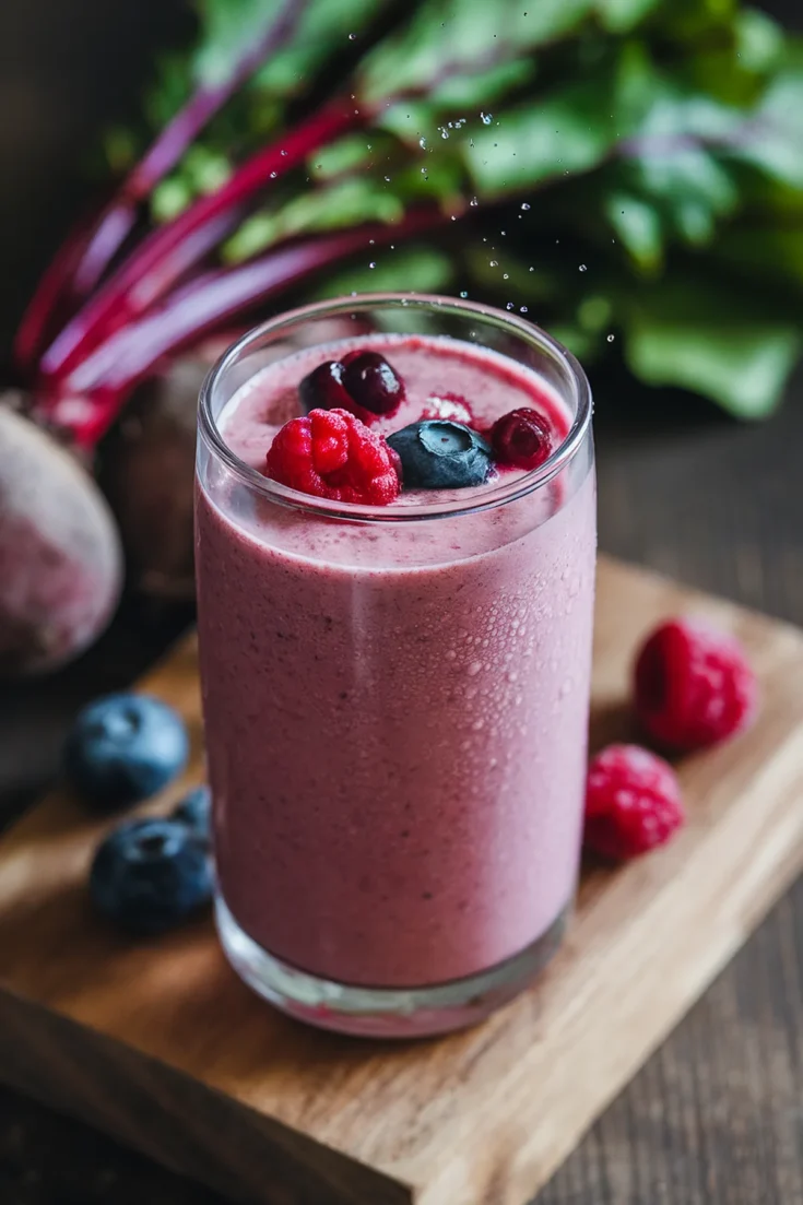 Berry beet detox smoothie