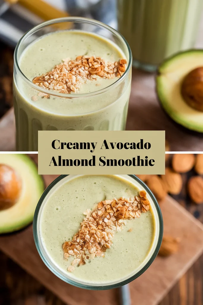 Creamy avocado almond juice