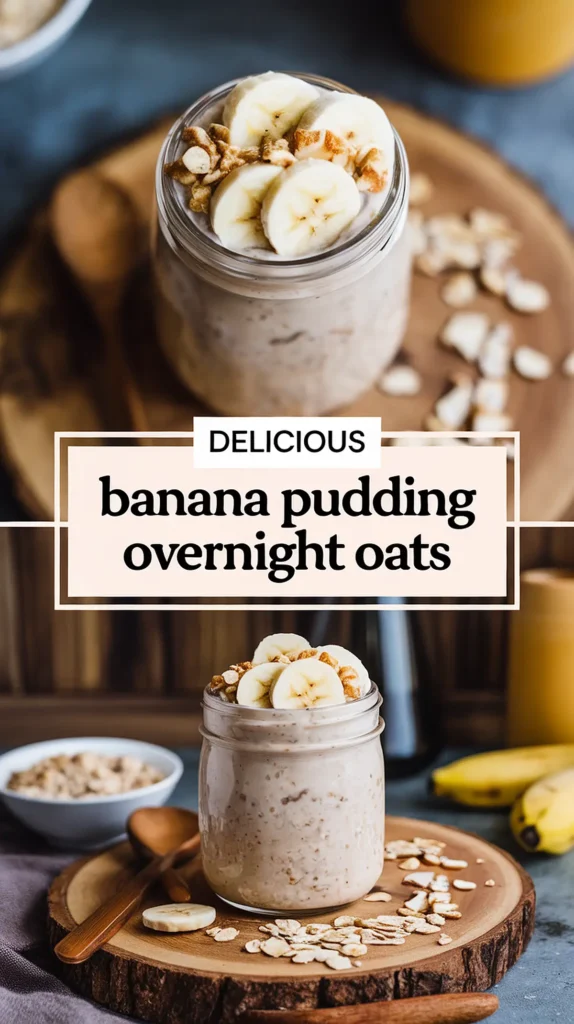 Banana pudding overnight oats recipe