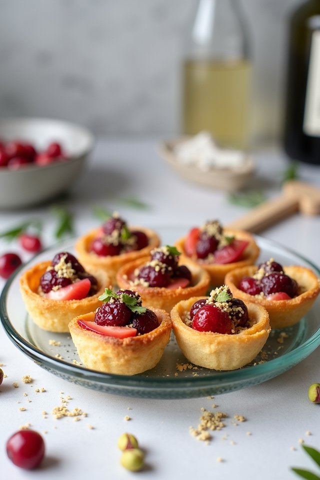 cranberry brie pastry bites