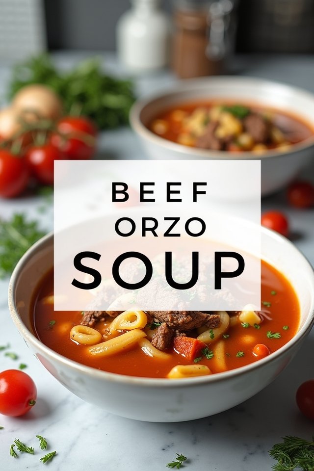 creamy beef orzo soup