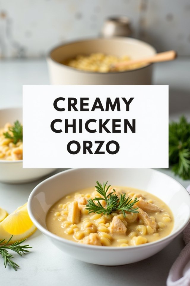 creamy chicken orzo soup