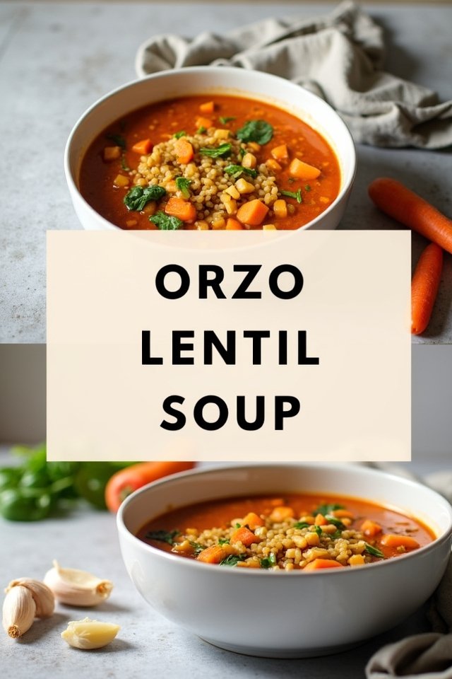 delicious orzo lentil soup