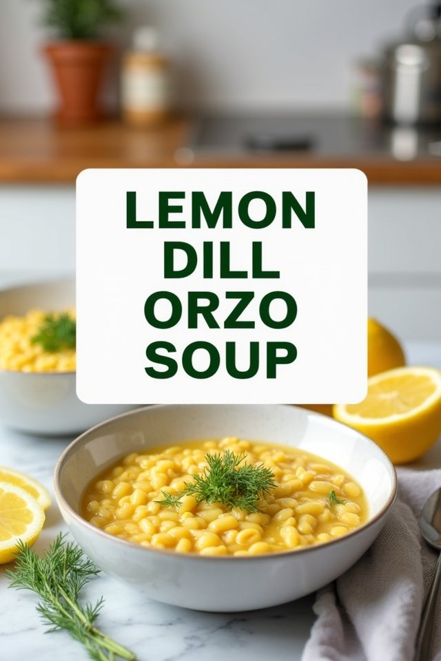 lemon dill chicken orzo soup