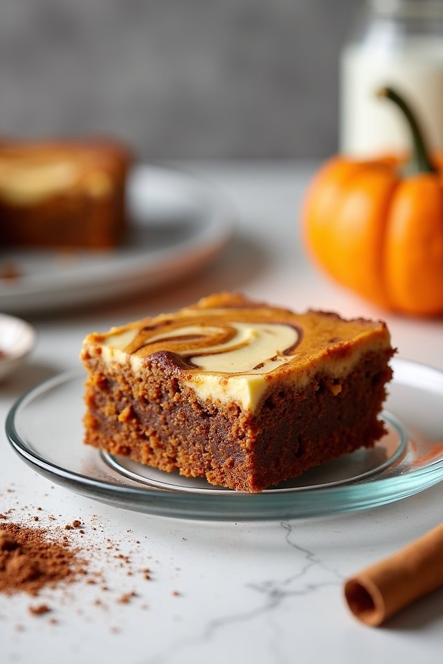 pumpkin cream cheese brownies