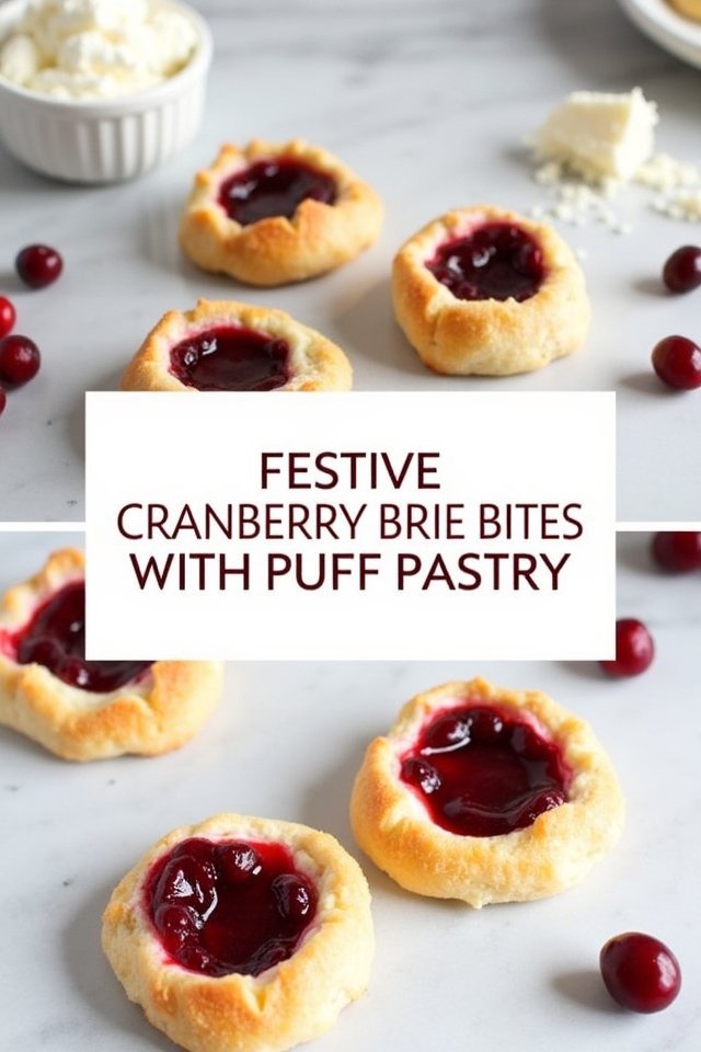 brie and cranberry bites