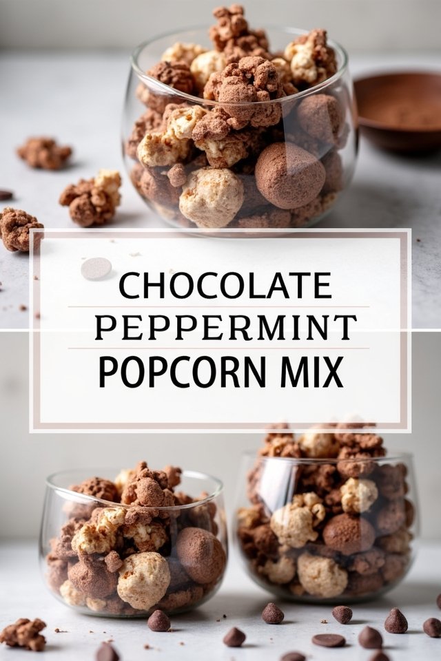 chocolate peppermint popcorn treat