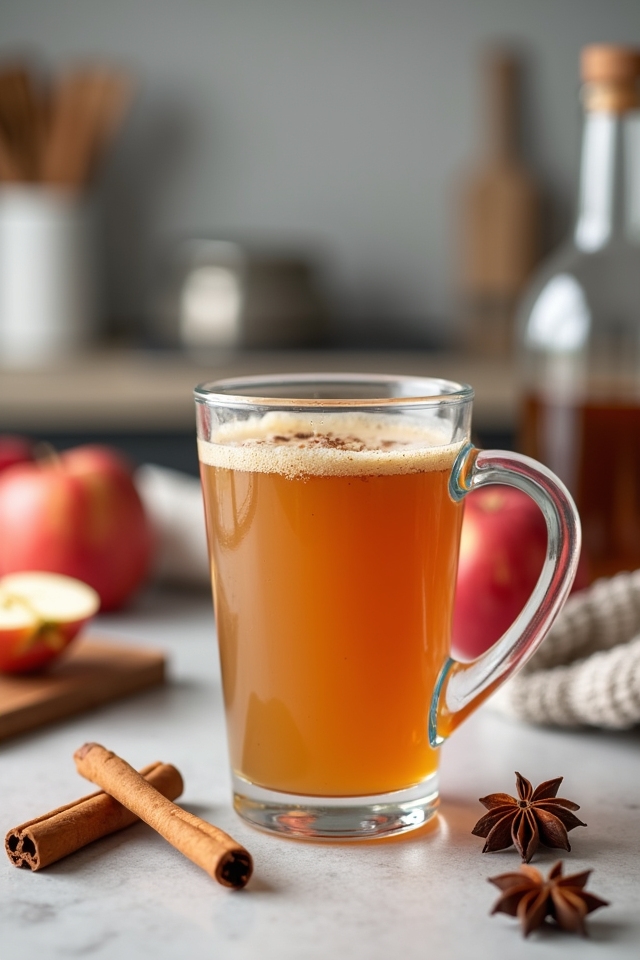 cinnamon flavored warm apple drink