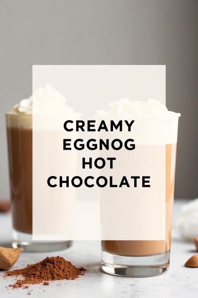 cozy eggnog hot chocolate