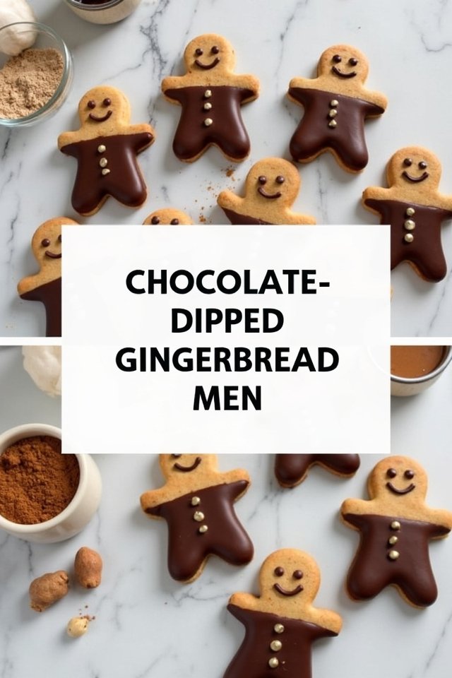 gingerbread cookies with chocolate