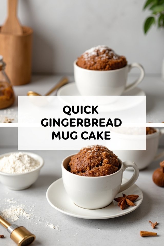 Quick Gingerbread Mug Cake