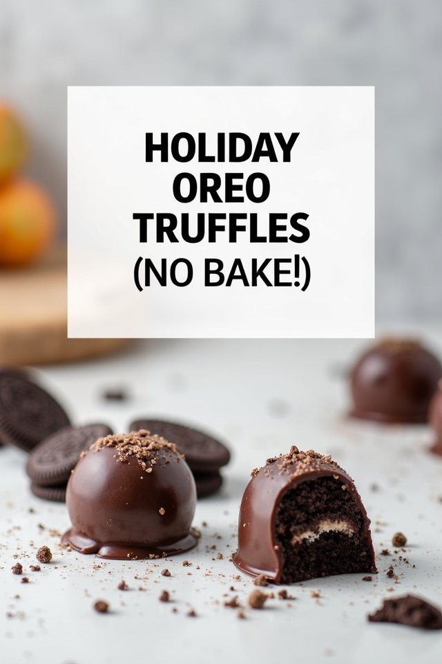 holiday Oreo truffles no bake