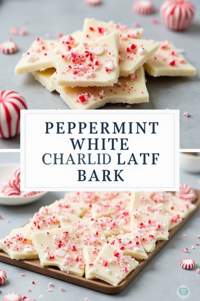 Easy Peppermint White Chocolate Bark
