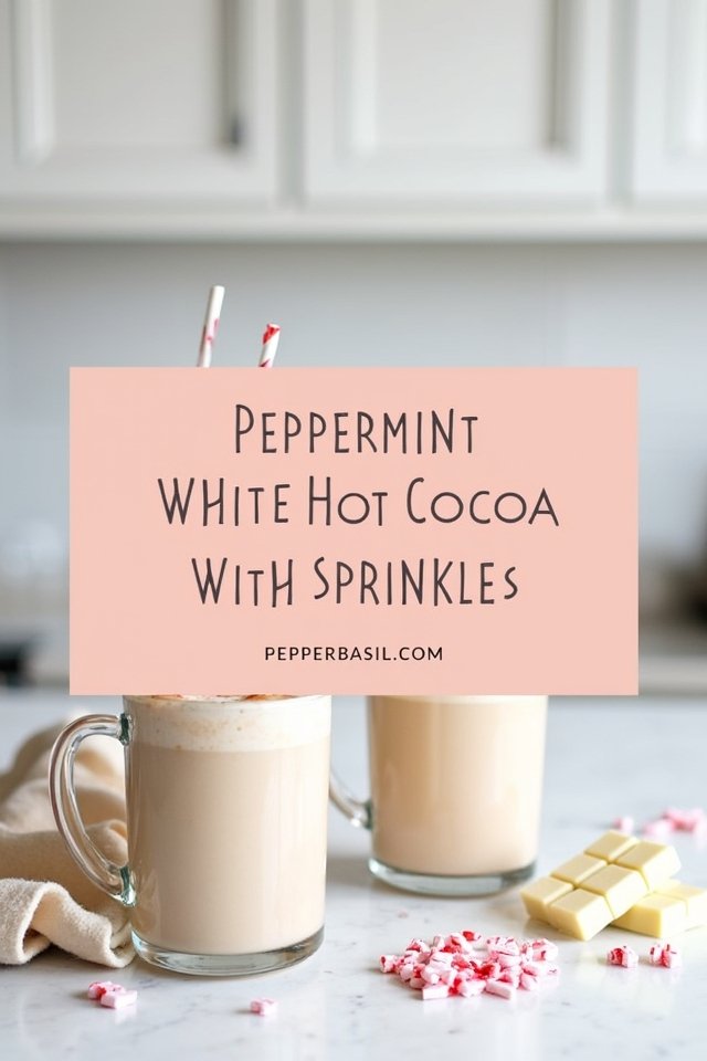 Peppermint White Hot Cocoa With Sprinkles
