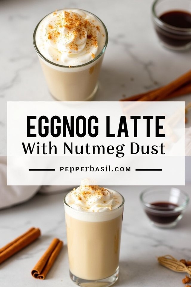 Eggnog Latte With Nutmeg Dust