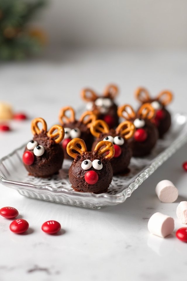 rudolph themed brownie treats