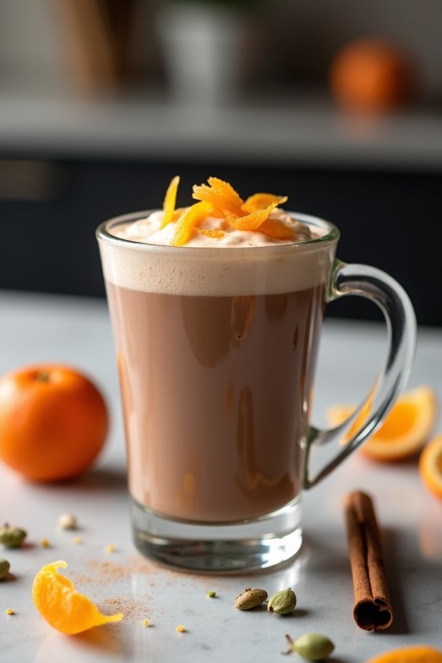 spiced cocoa with candied peel