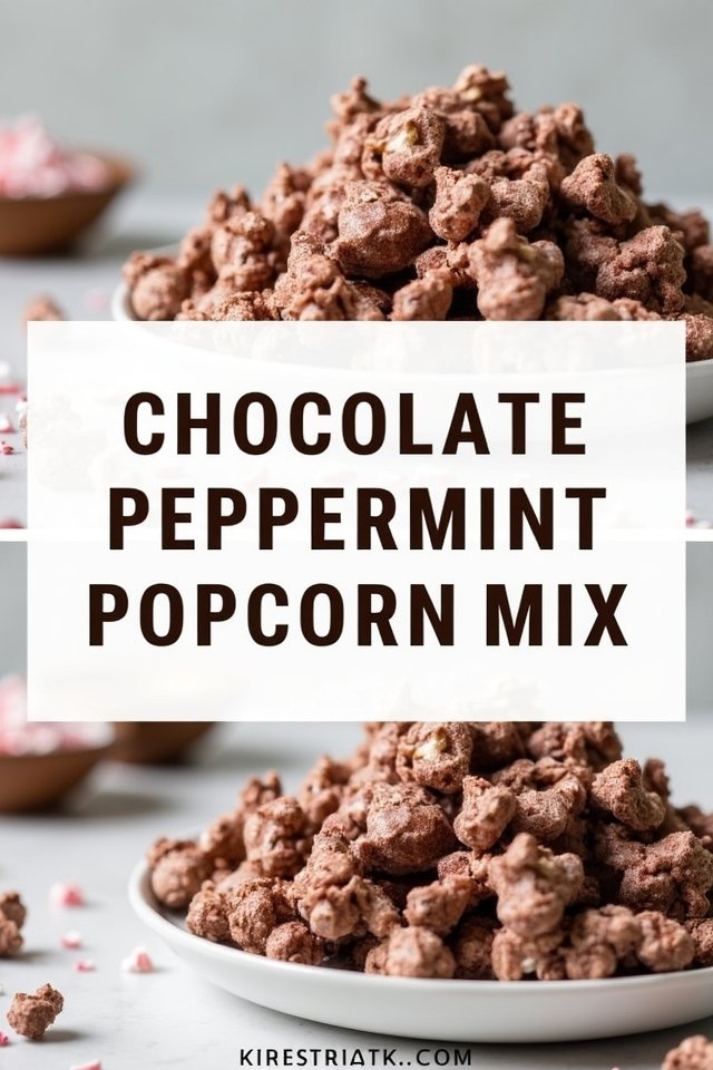 Chocolate Peppermint Popcorn Mix