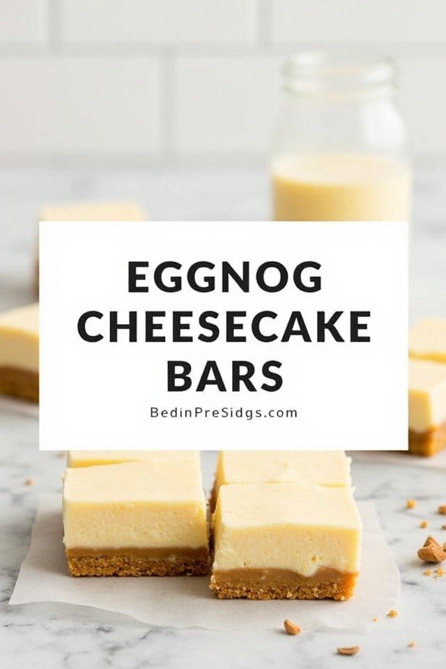 Eggnog Cheesecake Bars