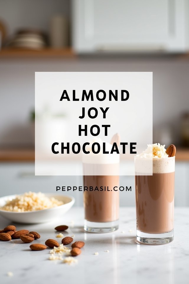 tropical almond joy hot chocolate