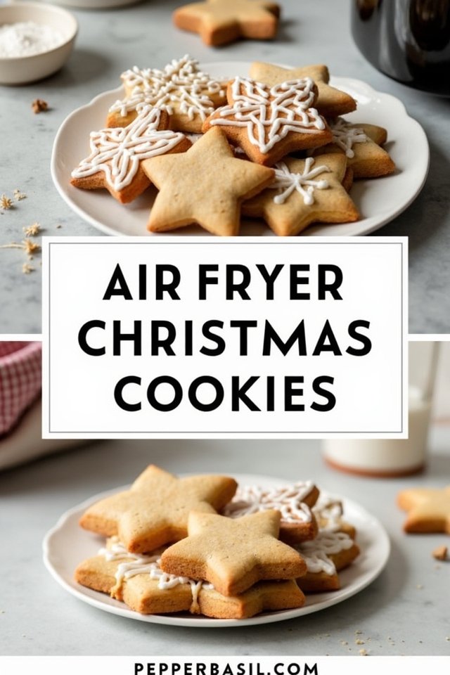 air fryer Christmas cookies