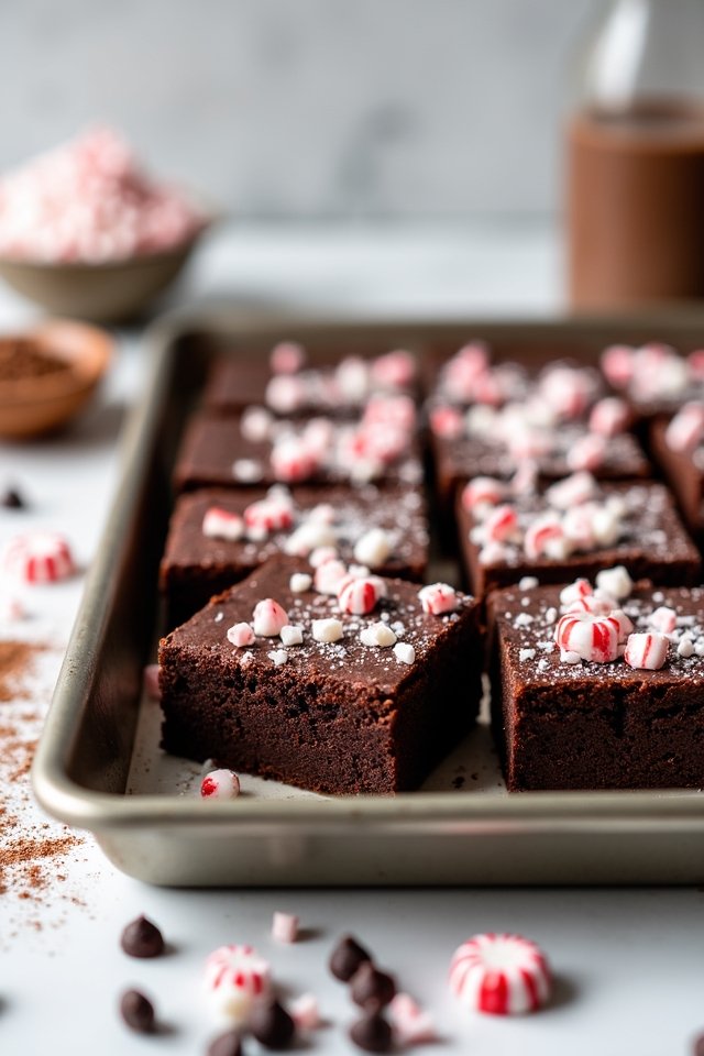 peppermint mocha gluten free brownies