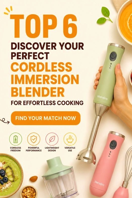 Discover your perfect cordless immersion blender with BlendJoy for effortless cooking. Top 6 options featured.