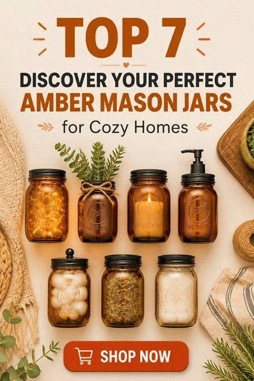 Discover the top 7 amber mason jars for cozy homes, perfect for storage and decoration. Shop now for beautiful designs!
