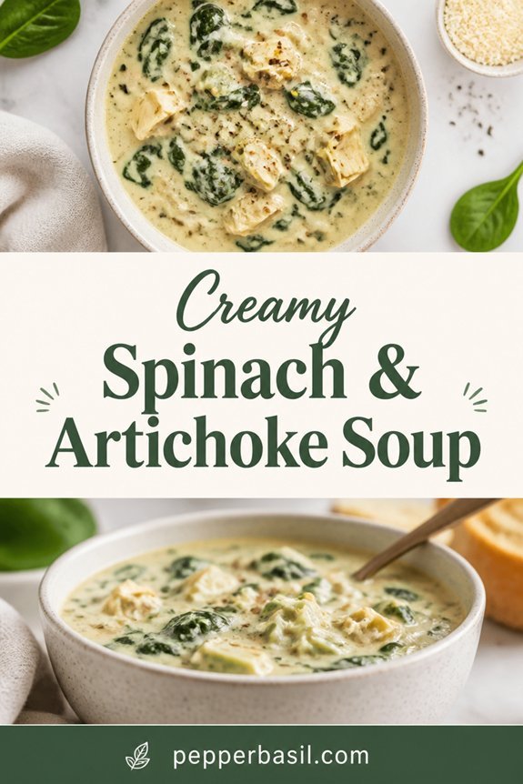 creamy artichoke spinach soup