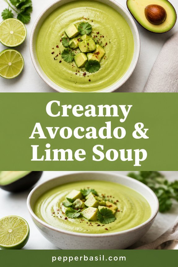creamy avocado lime soup
