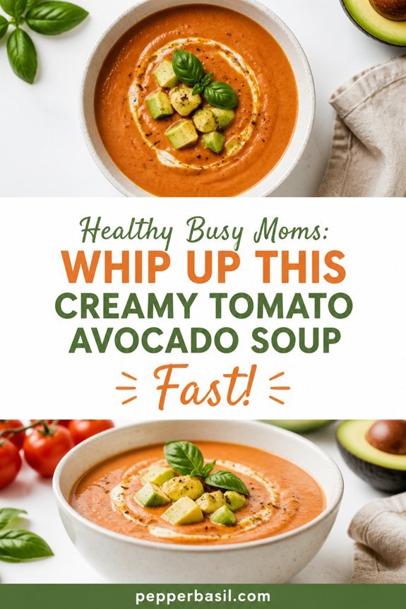 creamy avocado tomato soup