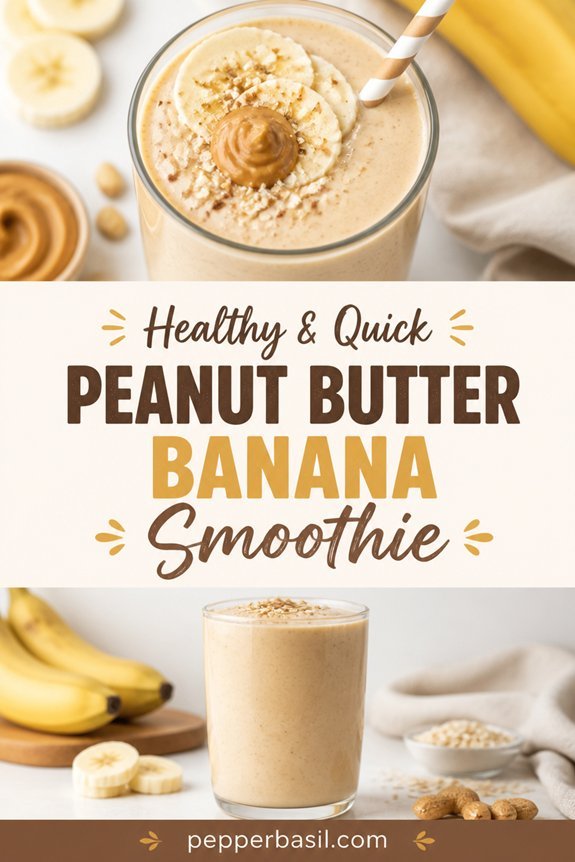creamy banana peanut smoothie