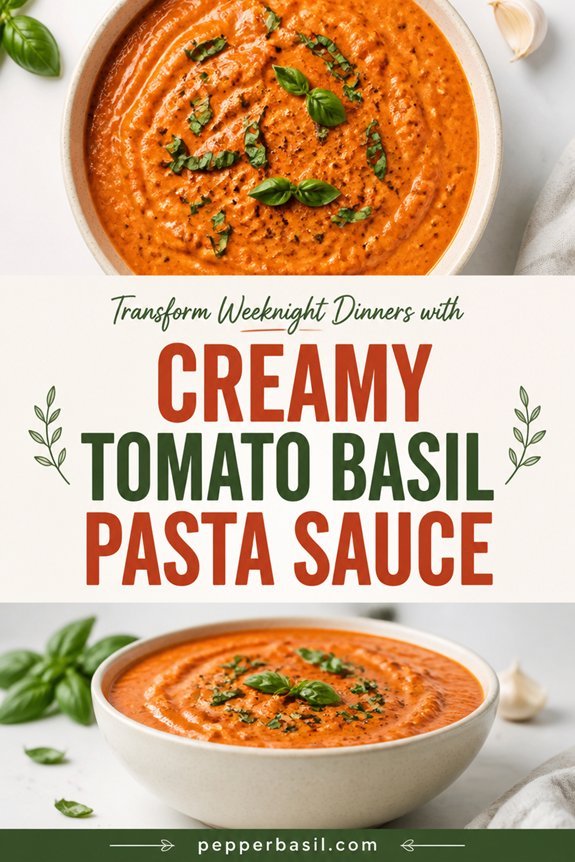creamy basil tomato sauce