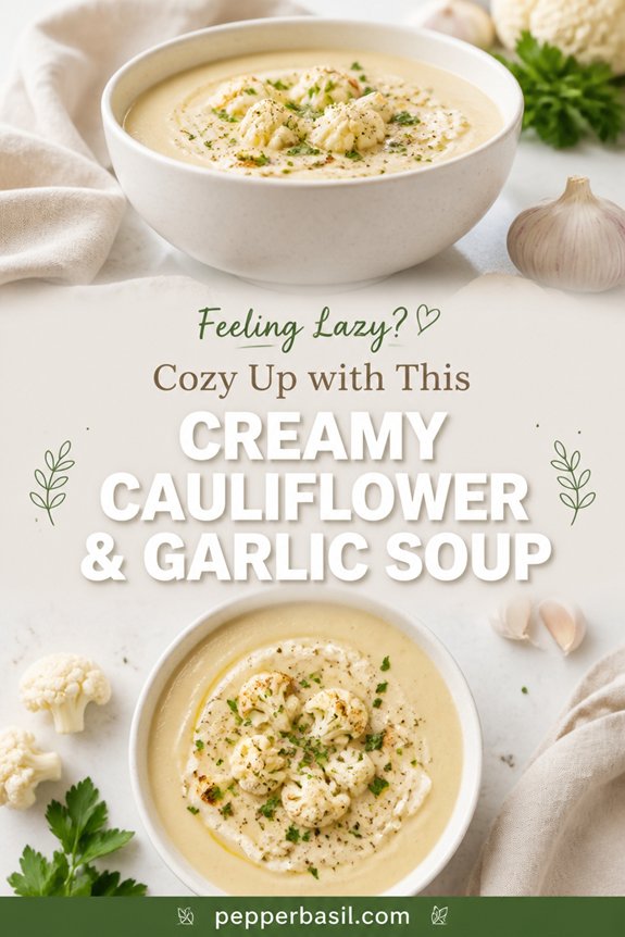 creamy cauliflower garlic soup