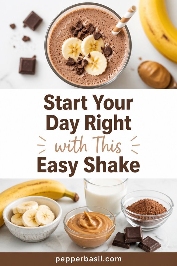 creamy chocolate banana smoothie