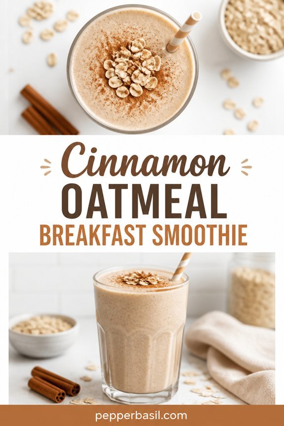creamy cinnamon oatmeal smoothie