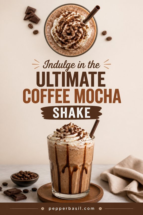 creamy coffee chocolate shake