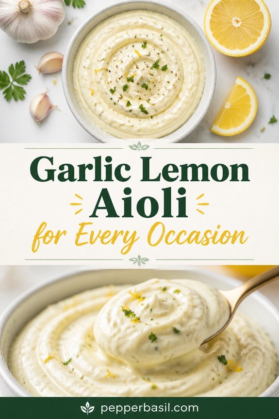 creamy garlic lemon aioli