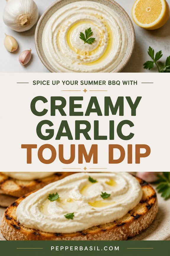creamy garlic toum dip