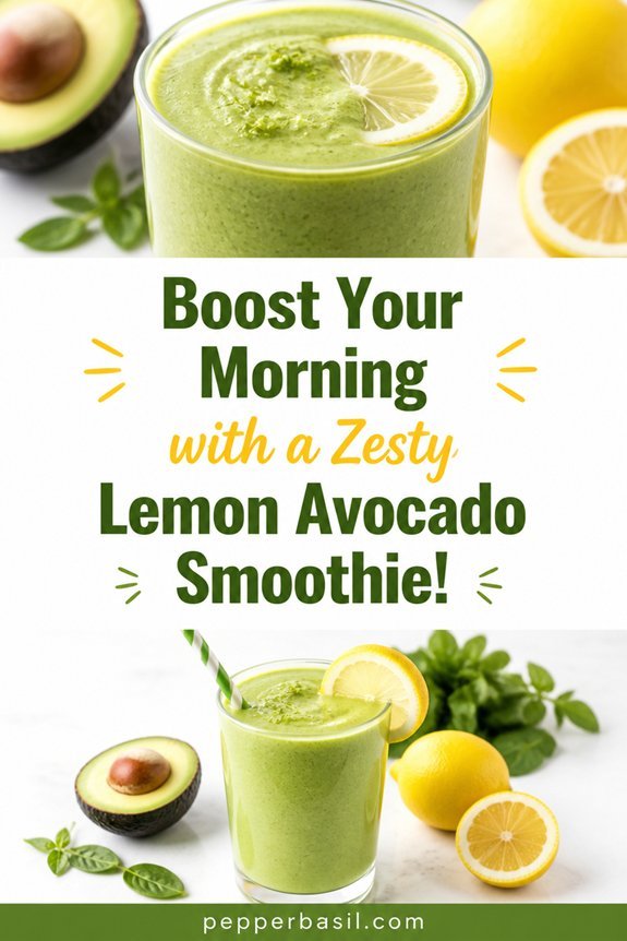 creamy lemon avocado smoothie