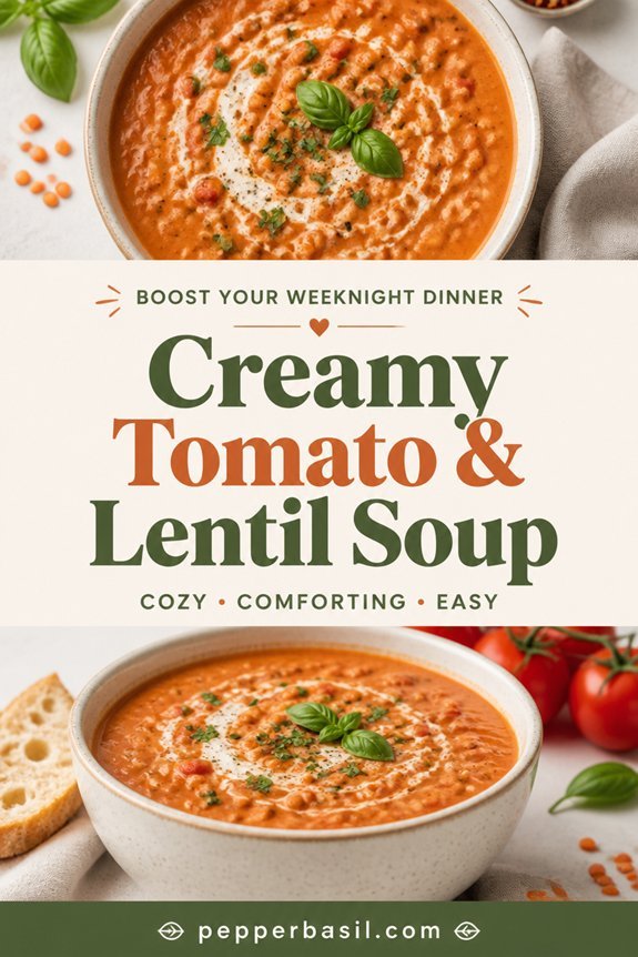 creamy lentil tomato soup
