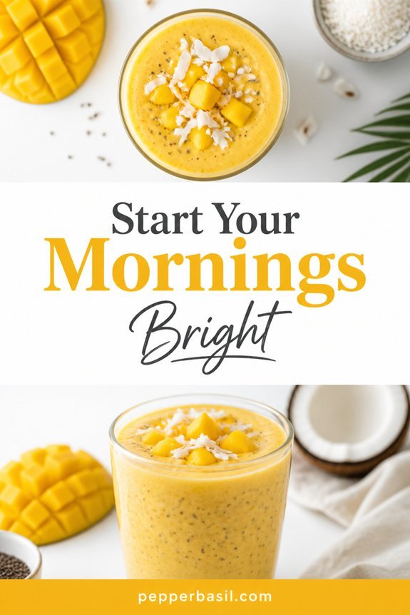 creamy mango chia smoothie
