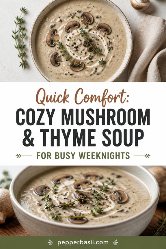 creamy mushroom thyme soup