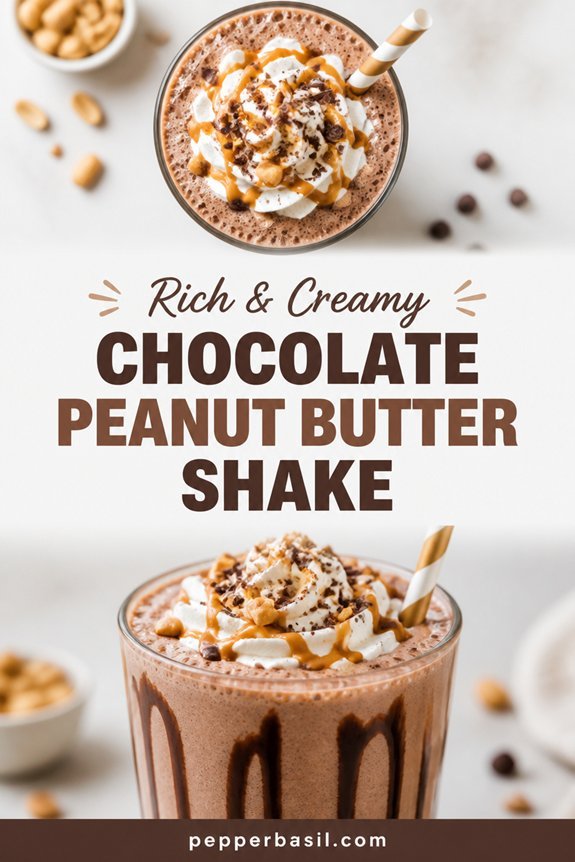 creamy peanut chocolate shake