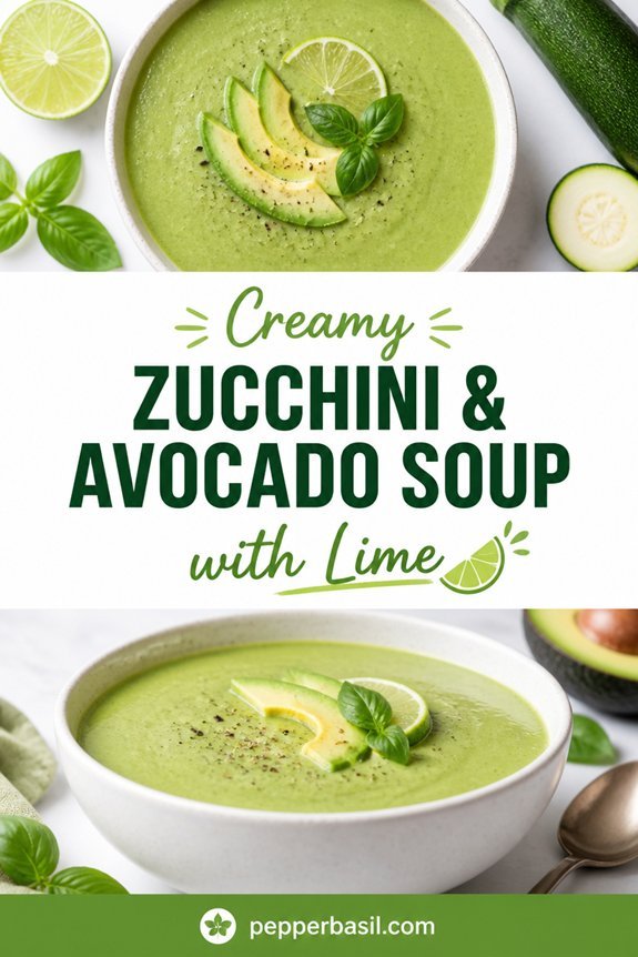 creamy zucchini avocado soup